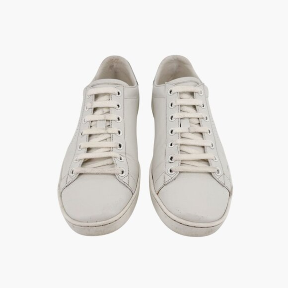 Gucci Interlocking GG Ace Sneakers Size 37 US 7 White Leather Low Top Logo Shoe - Picture 2 of 13
